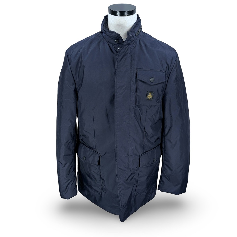 RefrigiWear Navy Blue Insulated Field Jacket Womens XL‎ 54 Logo Patch Coat
